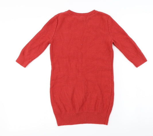 Gap Girls Red Pullover Jumper Size 5-6 Years