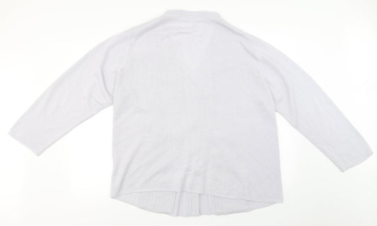 Preworn Womens Grey Cardigan Jumper Size 22