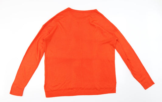 PEP&CO Womens Orange Pullover Jumper Size 20