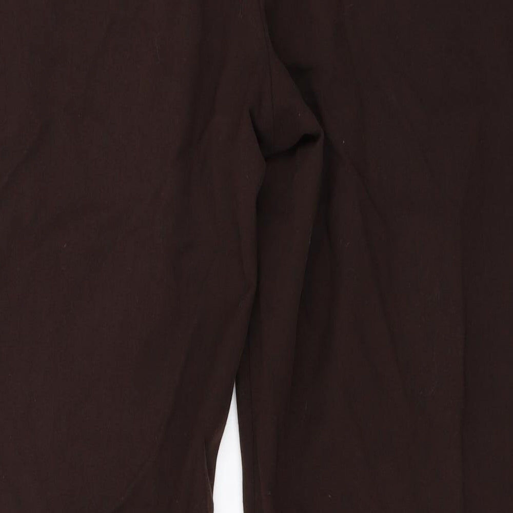 Etite Womens Brown Trousers Size 18 L25 in