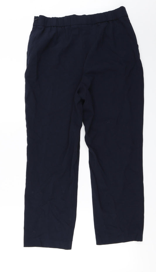 Marks and Spencer Womens Blue Trousers Size 14 L24 in