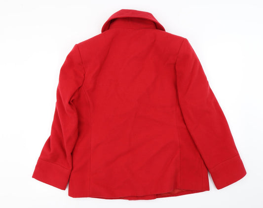 Kesta London Womens Red Jacket Coat Size 16
