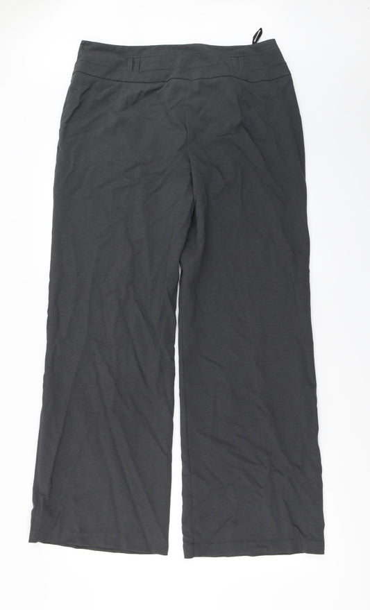 Evie Collection Womens Grey Trousers Size 34 in L29 in