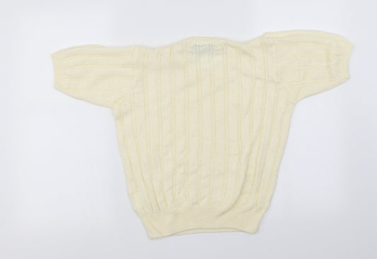 Compliments Womens Yellow Pullover Jumper Size S
