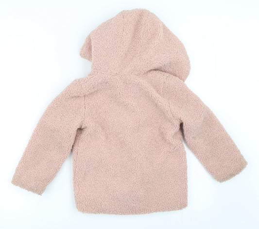 Nutmeg Girls Pink Overcoat Coat Size 4-5 Years