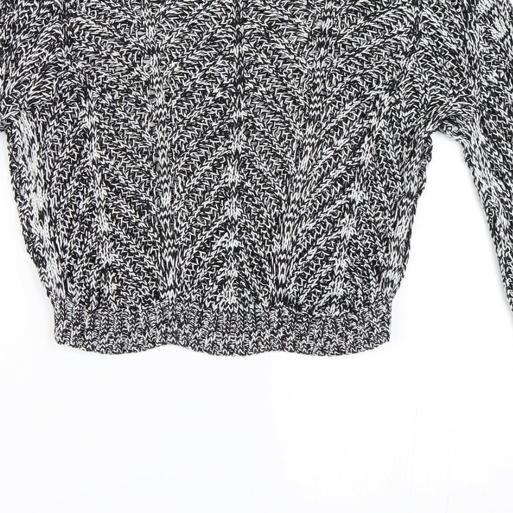 Brand and care label for H&M women’s black jumper, size UK 34