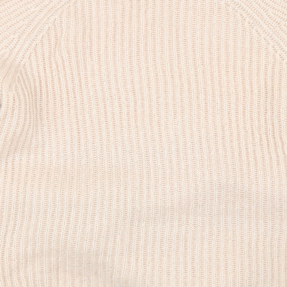 Brand and care label for ASOS women’s pink jumper, size UK 10