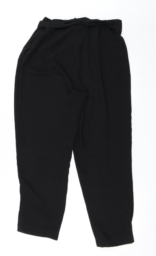 H&M Womens Black Trousers Size 40 L25.5 in