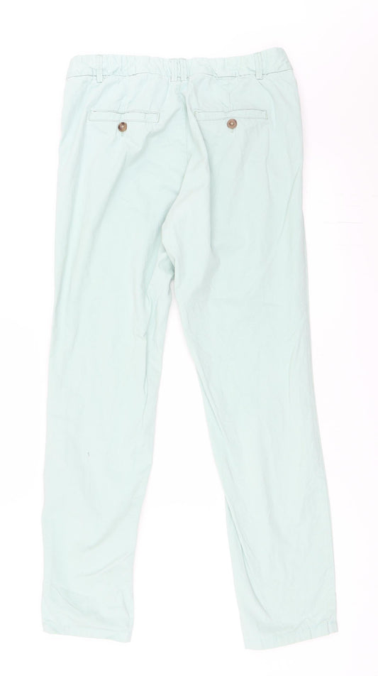 H&M Womens Blue Chino Trousers Size 36 L28.5 in