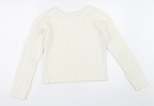 Femme Luxe Womens Ivory Pullover Jumper Size 12