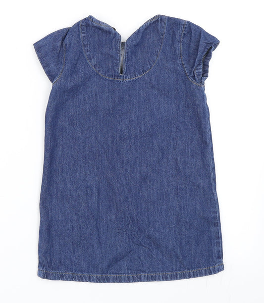 NEXT Girls Blue Denim Shift Size 4 Years