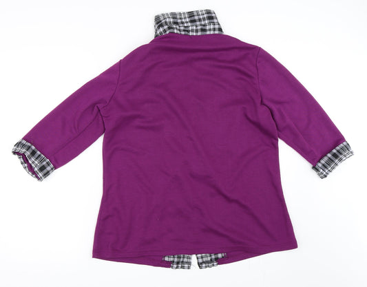 F.D Joseph Womens Purple Cardigan Jumper Size 14
