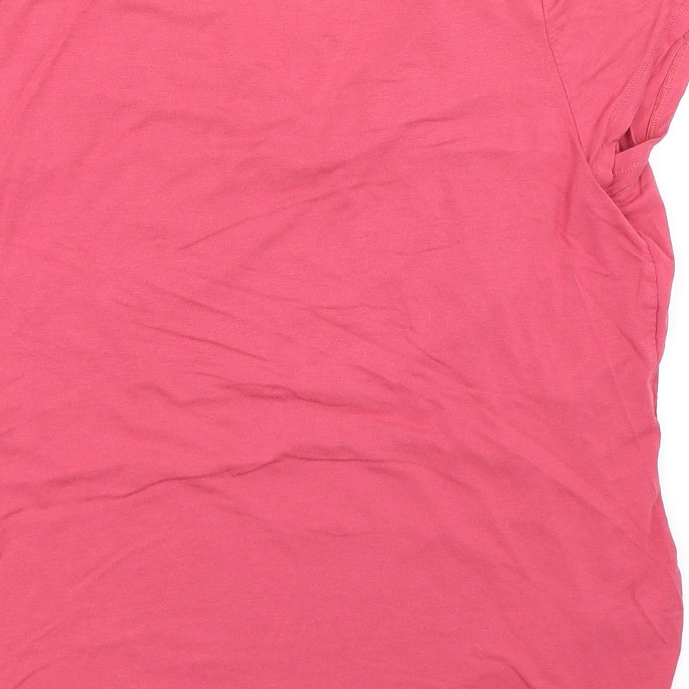 Marks and Spencer Womens Pink Basic T-Shirt Size 16