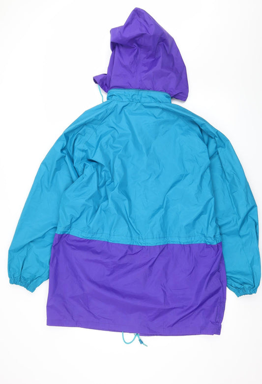 Sporting Life Mens Blue Geometric Rain Coat Coat Size S