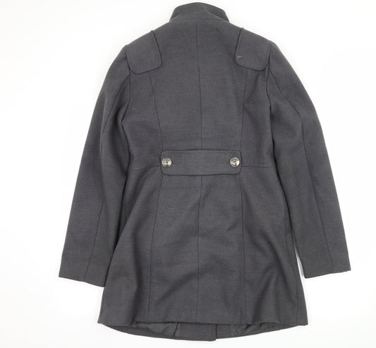 Dorothy Perkins Womens Grey Pea Coat Jacket Size 12