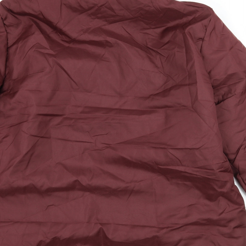 Anne De Lancay Womens Red Parka Coat Size M