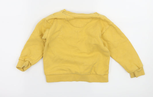 Nutmeg Boys Yellow Jersey Pullover Sweatshirt Size 2-3 Years - Space