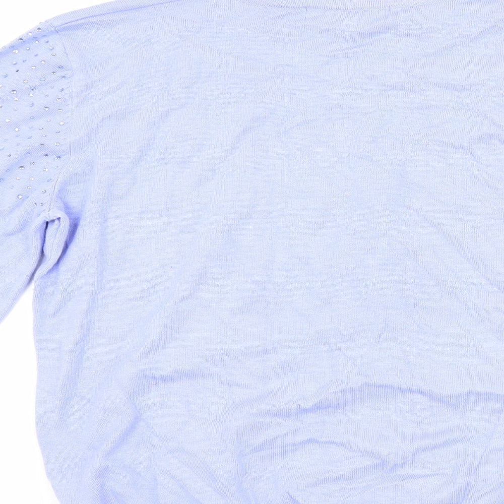 Autonomy Womens Blue Jersey Pullover Jumper Size M