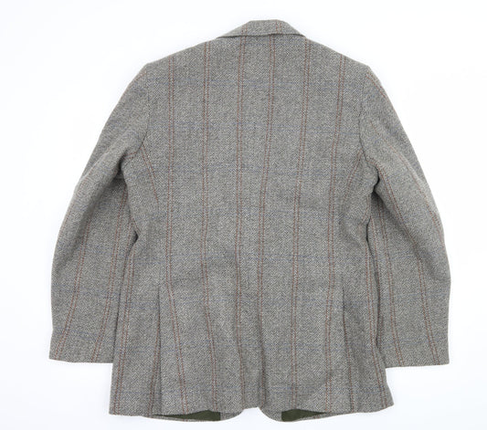 Coes Mens Grey Striped Jacket Blazer Size L