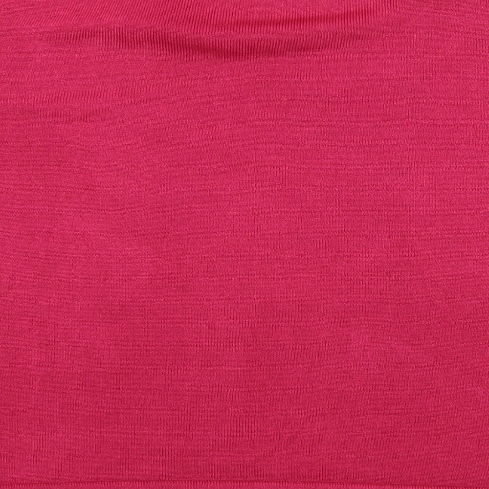 Marks and Spencer Womens Pink Knit Basic T-Shirt Size 18