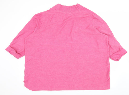 Damart Womens Pink Jersey Cardigan Jumper Size 14