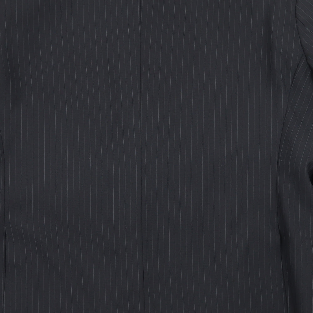 Charlton Gray Mens Blue Striped Jacket Suit Size XL