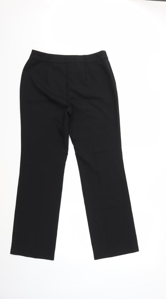 Papaya Womens Black Trousers Size 10 L28 in