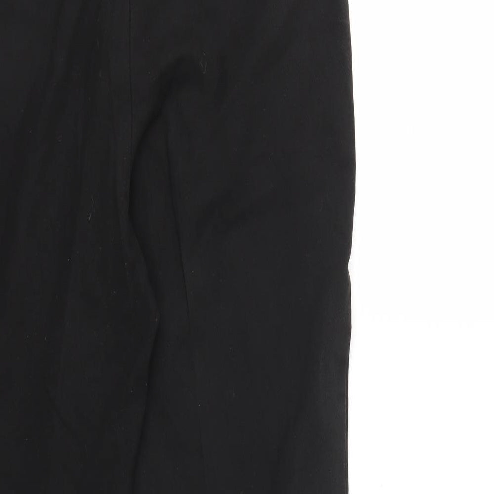 Brand and care label for Next women’s black trousers, size UK 8, 26-inch leg