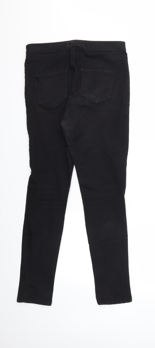Preworn Womens Black Denim Skinny Jeans Size 30 in L30 in