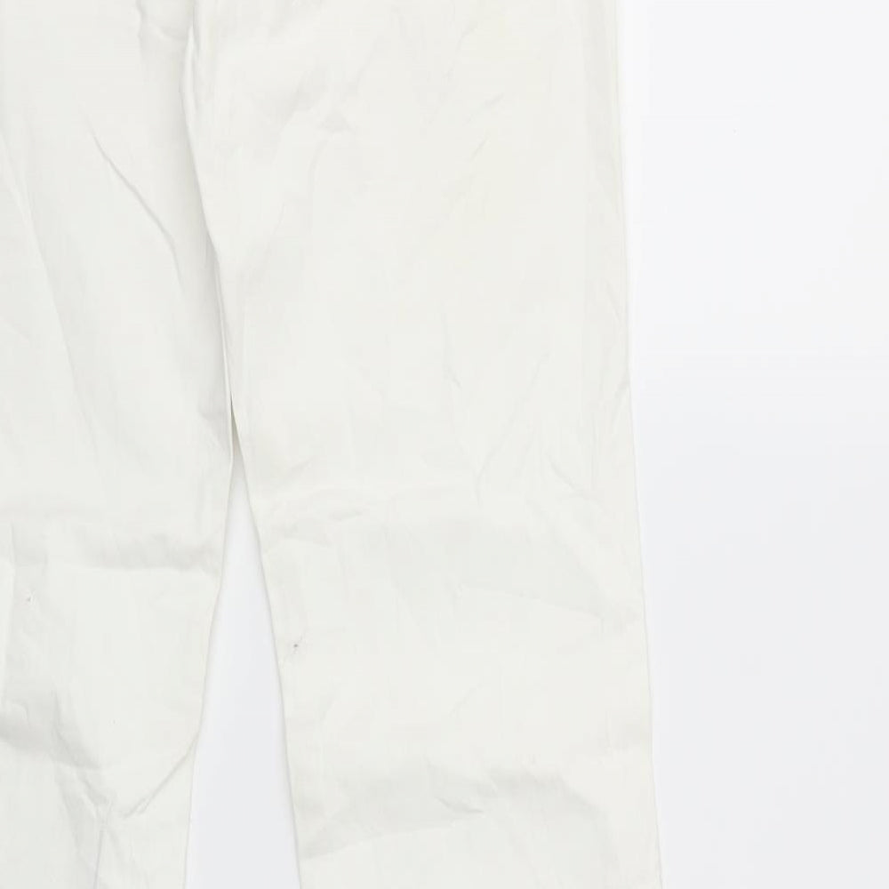 ESMARA Womens White Denim Straight Jeans Size 12 L31 in