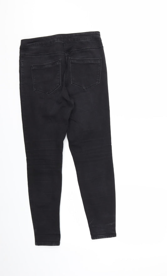 Papaya Womens Black Denim Skinny Jeans Size 10 L26 in