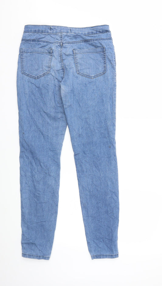 Denim & Co. Womens Blue Denim Skinny Jeans Size 12 L29 in