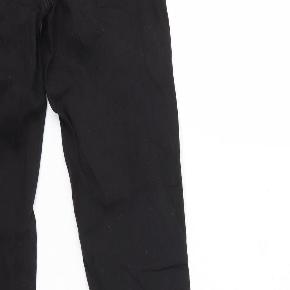 Brand and care label for Denim & Co. women’s black denim skinny jeans, size UK 6, 30-inch leg