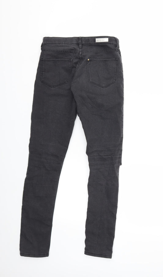 Preworn Girls Grey Denim Skinny Jeans Size 11-12 Years