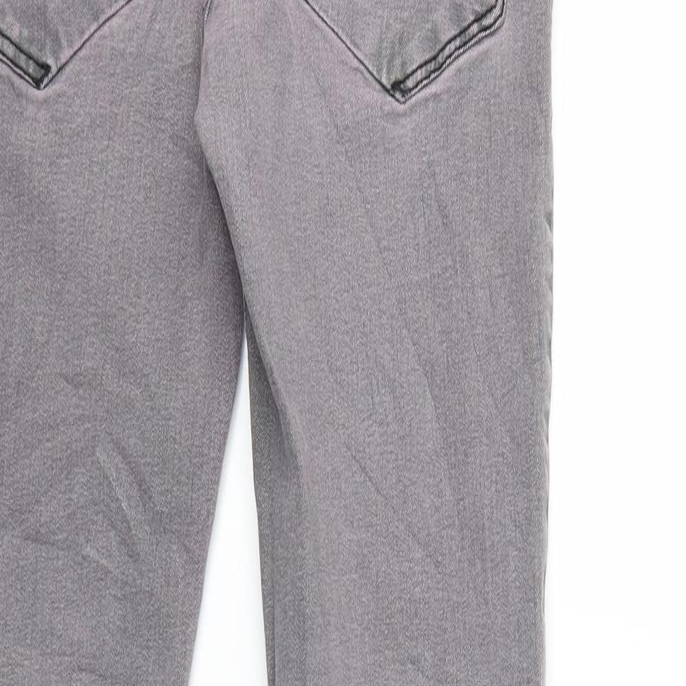 Brand and care label for Tom Tailor men’s grey denim skinny jeans, size 29, in, 32-inch leg