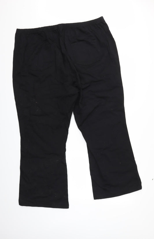 Denim Essentials Womens Black Trousers Size 30 L26 in