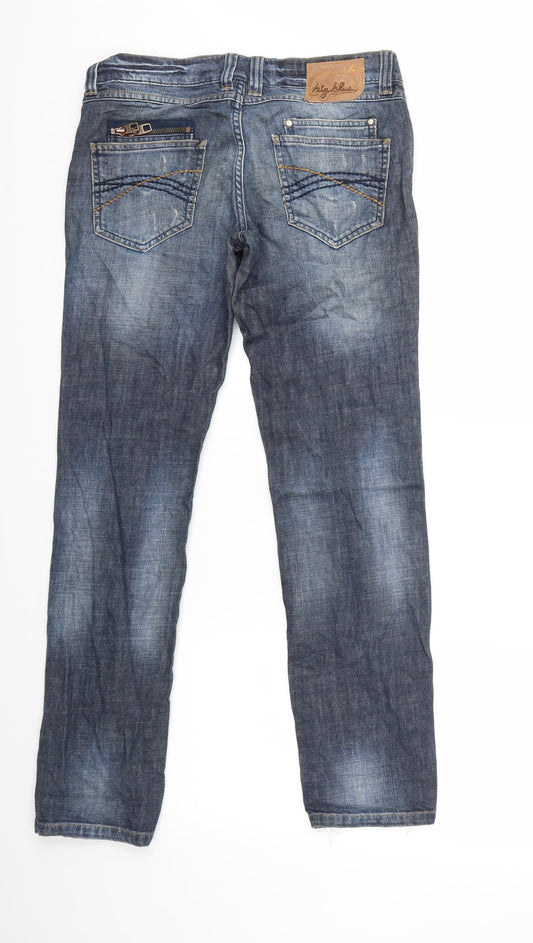 big blue Womens Blue Denim Straight Jeans Size 28 in L30 in