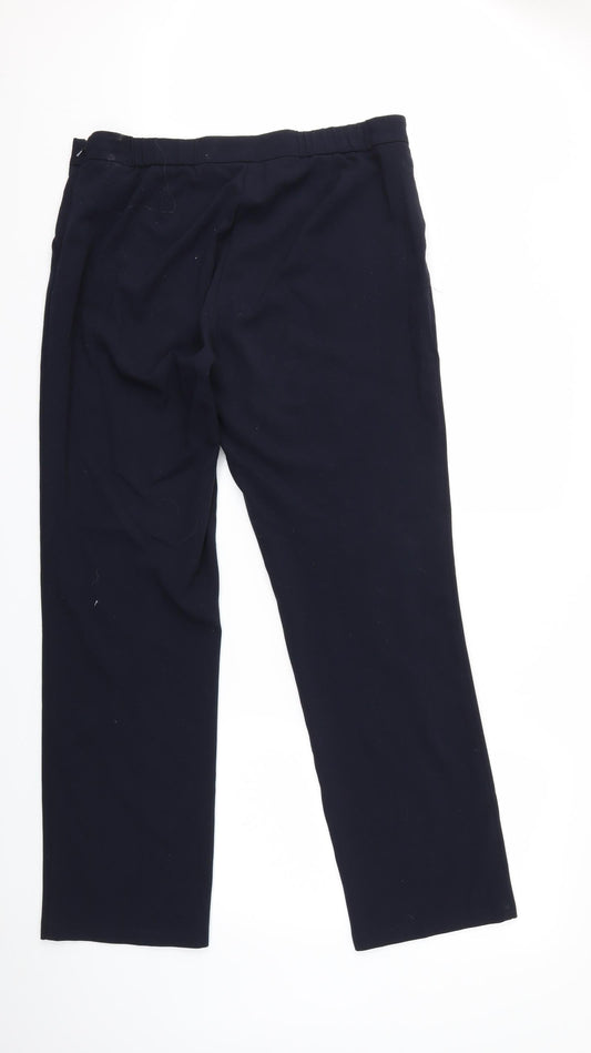 Marks and Spencer Womens Blue Trousers Size 16 L30 in