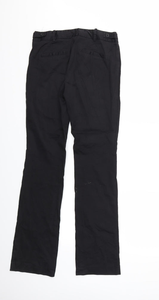 Oodji Womens Black Trousers Size 30 in L32 in
