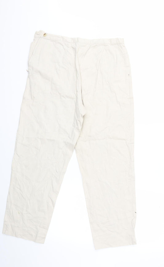 phillip chi Womens Beige Cropped Trousers Size 10 L25 in