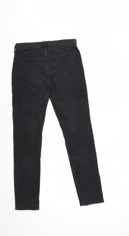 H&M Girls Black Denim Skinny Jeans Size 12 Years