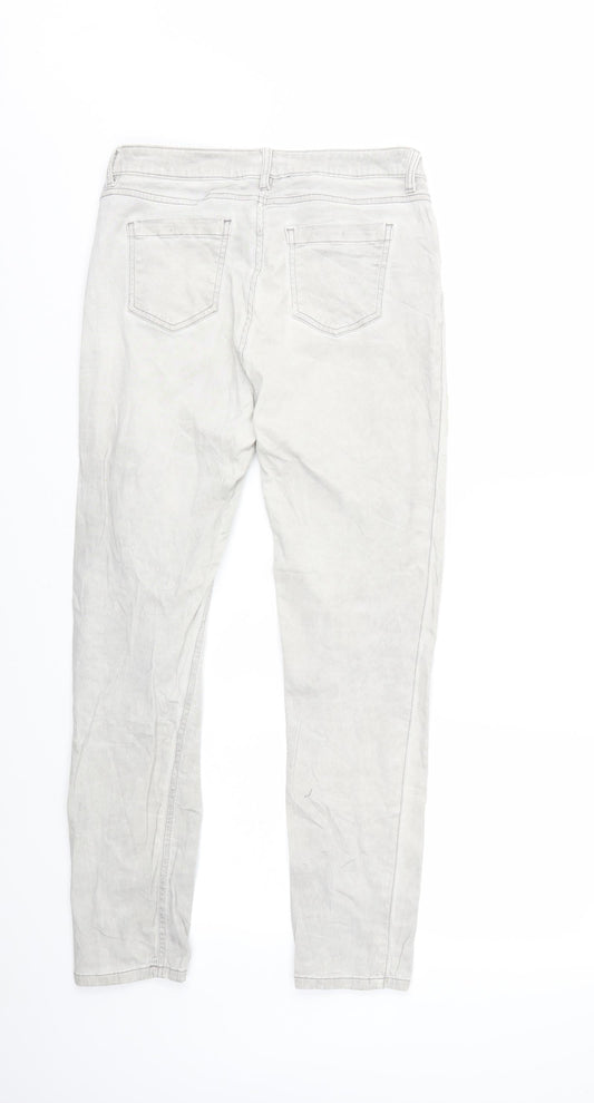 Janina Womens Grey Denim Skinny Jeans Size 10 L27 in
