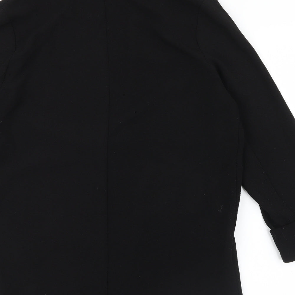Brand and care label for Primark women’s black jacket, size UK 10, - front pockets