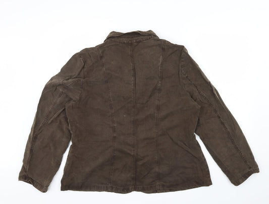 Femme Womens Brown Jacket Size 18