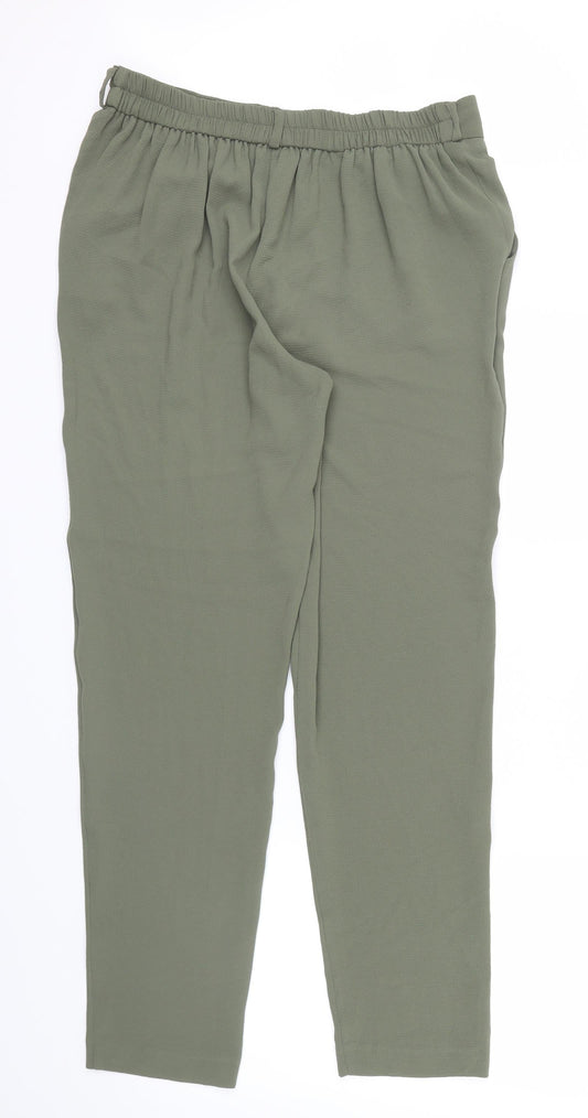 M&Co Womens Green Trousers Size 12 L29 in