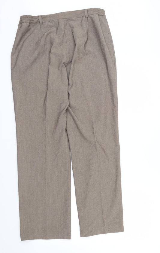 Oscar Womens Brown Trousers Size 10 L27 in