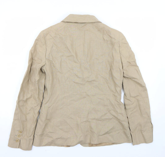Preworn Womens Brown Jacket Blazer Size 12