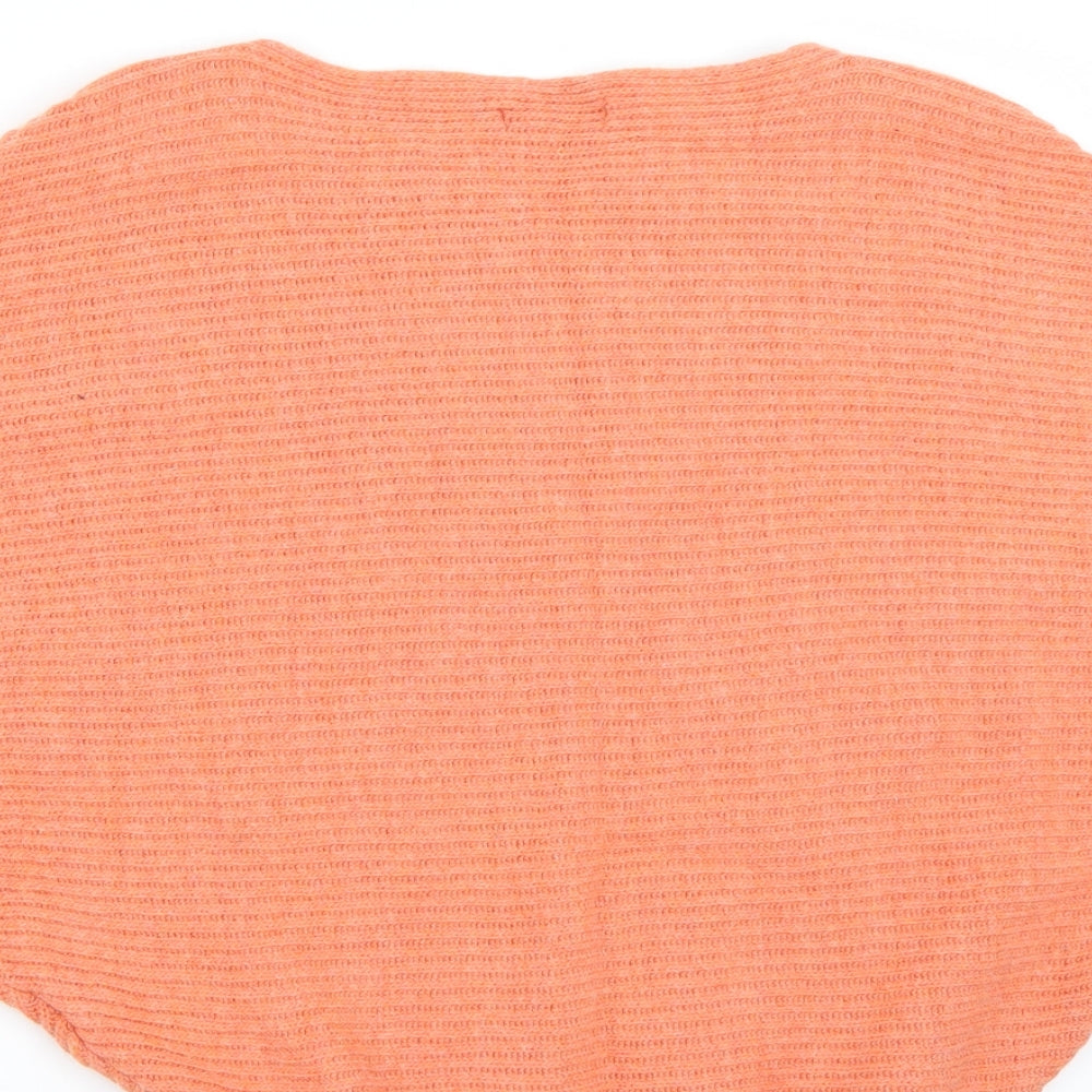 Collezioni Womens Orange Pullover Jumper Size M