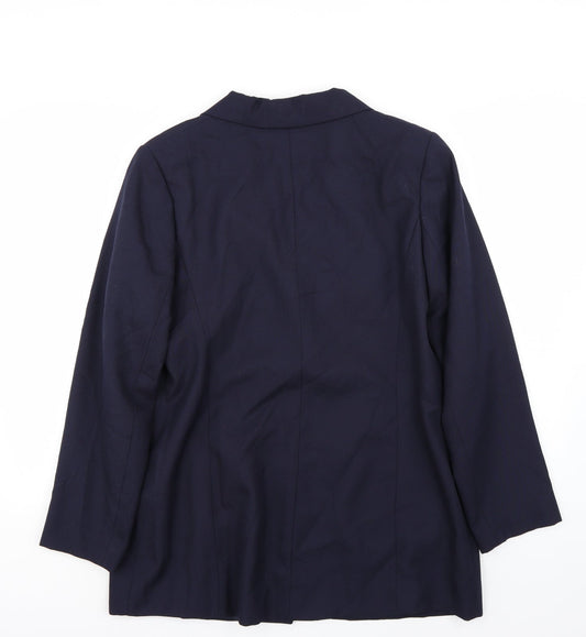 Classics Womens Blue Jacket Suit Jacket Size 14