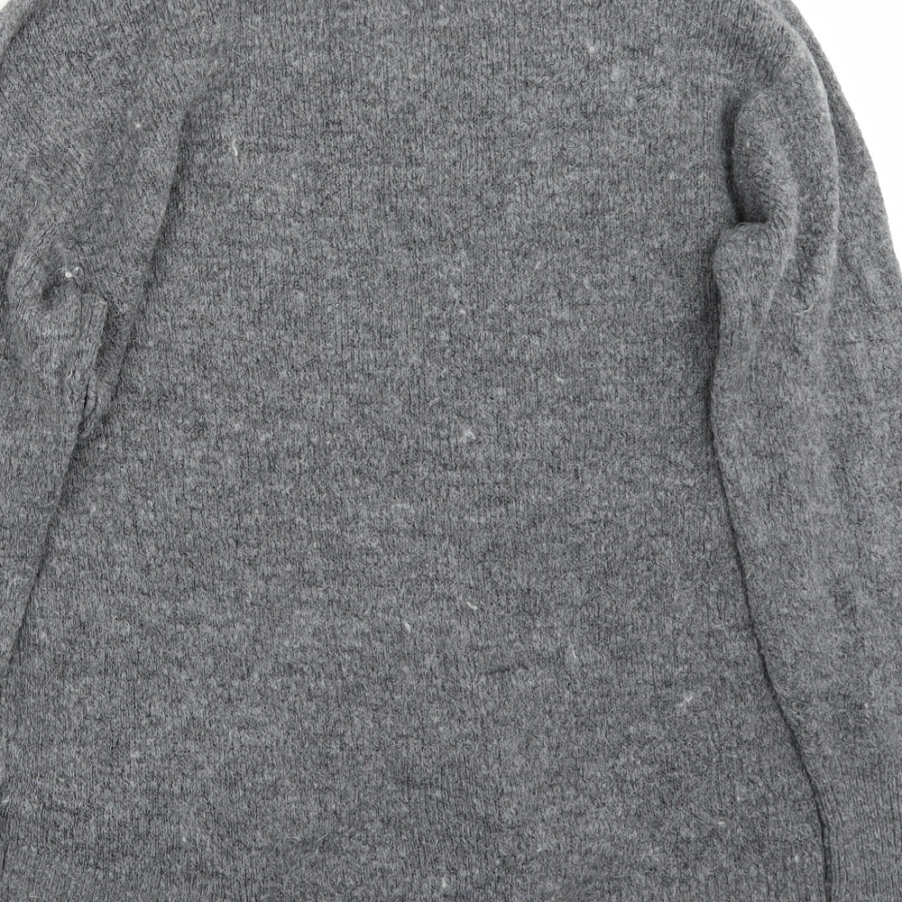 Brand and care label for H&M women’s grey jumper, size M